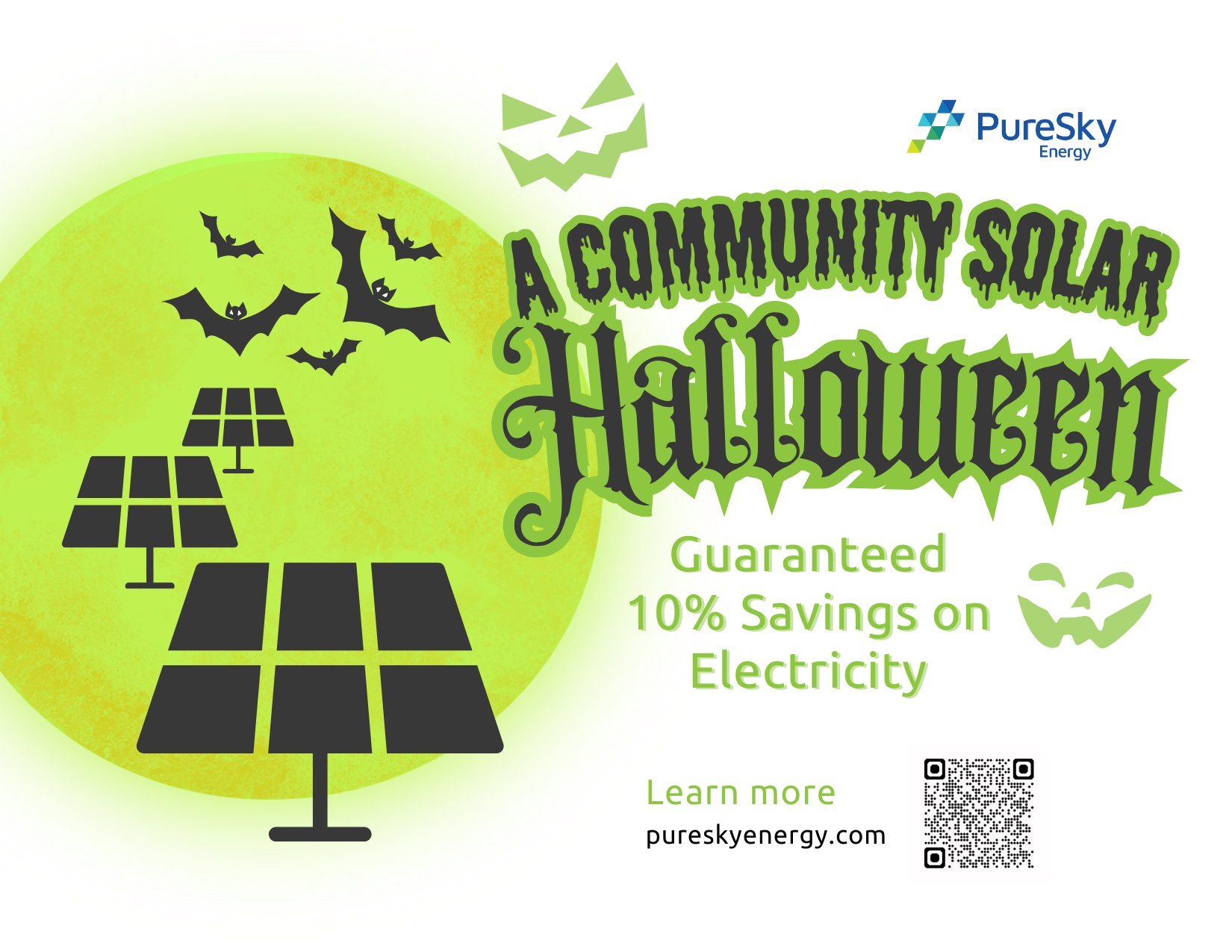 Community Solar Halloween - Guaranteed 10% Savings PostCard