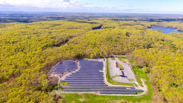 Buckmaster Pond Solar Farm Aerial View