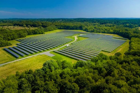 Cedar Hill Solar Farm Aerial View