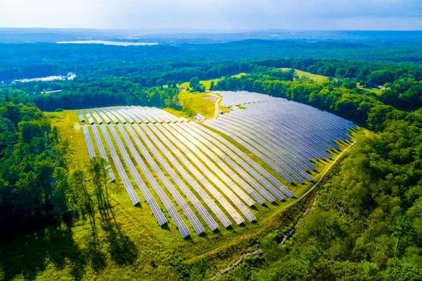 East Brookfield Adams Road Solar Farm Aerial View