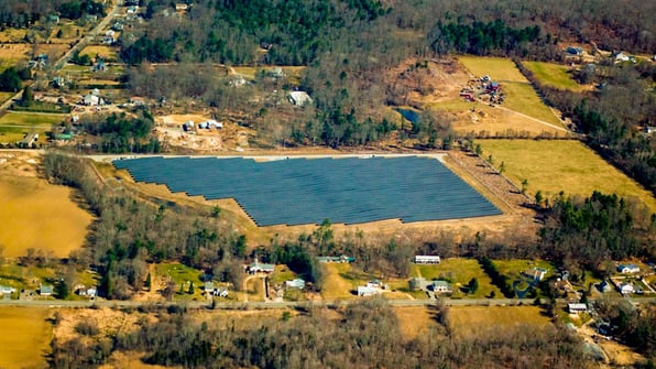 Hamilton Brook Solar Aerial View