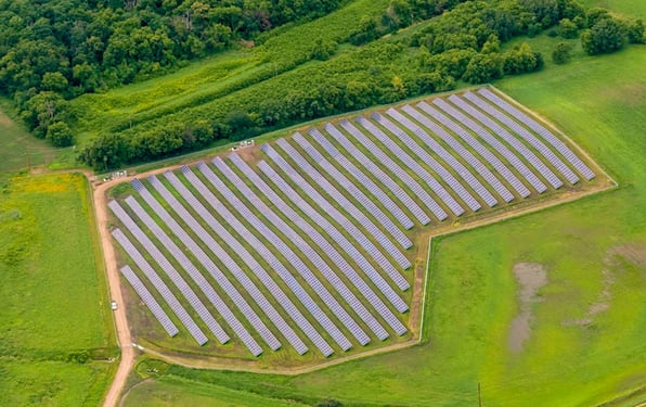 Lake Waconia Solar Aerial View