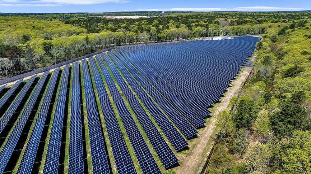 Aerial Image of Cotuit Solar Farm from the Term Conversion Portfolio