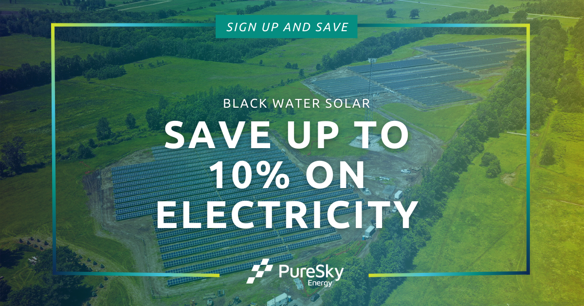Save on Costs with Black Water Community Solar | PureSky Energy