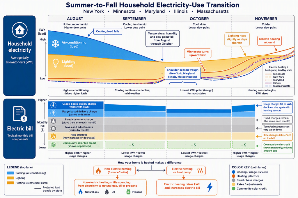 Summer-to-Fall Household Electricity-Use Transition